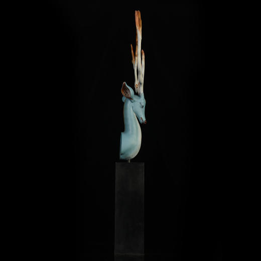 宇达青铜摆件 张有志作品《静·火》限量8版 艺术摆件  高114cm 商品图2