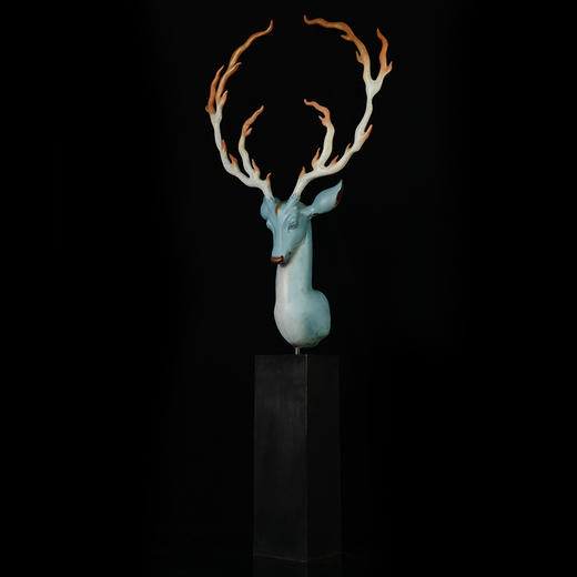 宇达青铜摆件 张有志作品《静·火》限量8版 艺术摆件  高114cm 商品图3