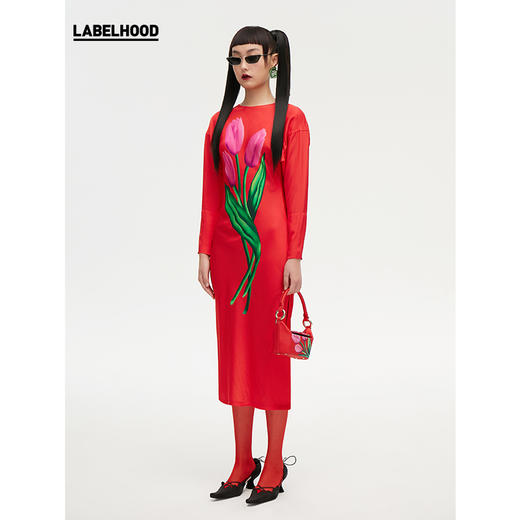 【SAMUEL GUI YANG×LABELHOOD】蕾虎合作东方印花连衣裙 商品图1