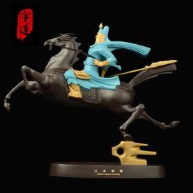 宇达青铜全铜摆件《过关斩将》彩绘 铜工艺品 关公 家居装饰摆件