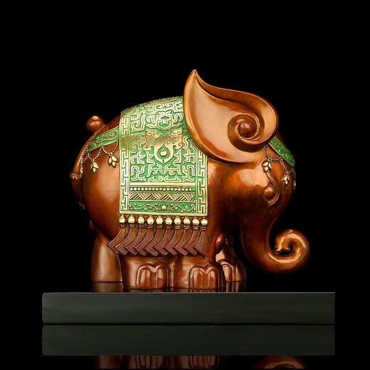 宇达青铜全铜摆件《大吉祥永平安》创意礼品 工艺品 家居摆件  高22cm 商品图2