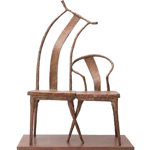 宇达青铜文化 限量99版 青铜雕塑艺术品《悄悄话》 作者：温朝勃  高52cm 商品图1