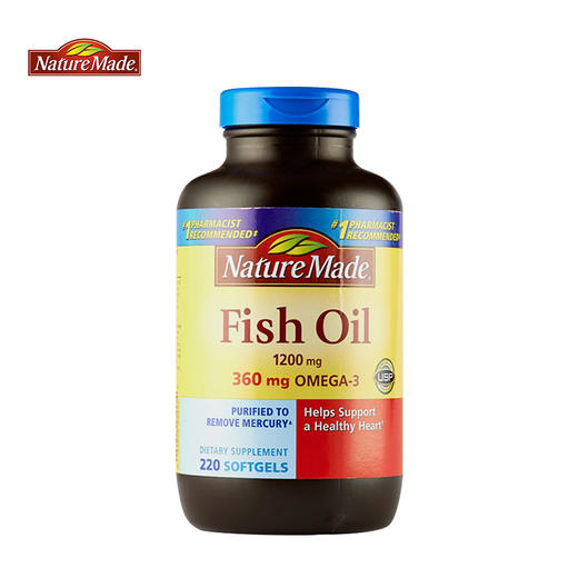 美国Nature Made 成人鱼油220粒 商品图0