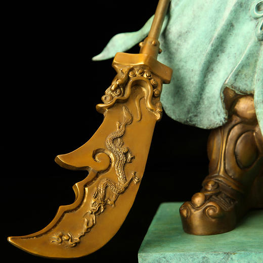 宇达青铜全铜摆件《忠义仁勇》家居饰品 礼品 铜工艺品 关公摆件 商品图4