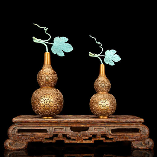 宇达青铜全铜摆件《福葫芦》摆件  家居  办公室  艺术装饰摆件 商品图1