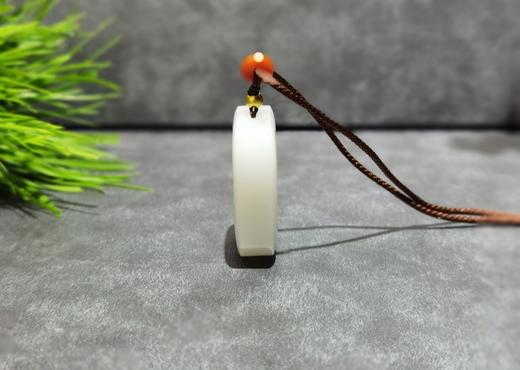 【御珠宫坊】羊脂白玉无事牌 商品图2