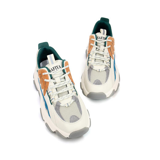 Safiya索菲娅森系枫叶老爹鞋2021真皮小虎牙运动鞋SF11112262 商品图5