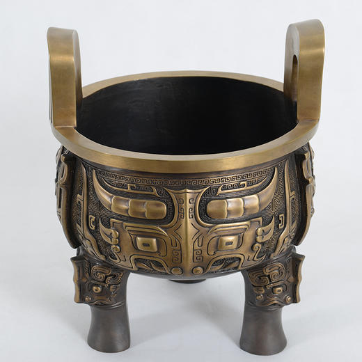 宇达青铜创意艺术品乔迁送礼家居办公室《财鼎》鼎铜摆件  高31.8cm 商品图1