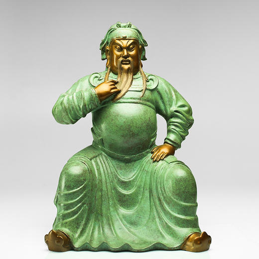 宇达青铜全铜摆件《威灵震叠》铜工艺品 关公礼品 家居装饰摆件 商品图1