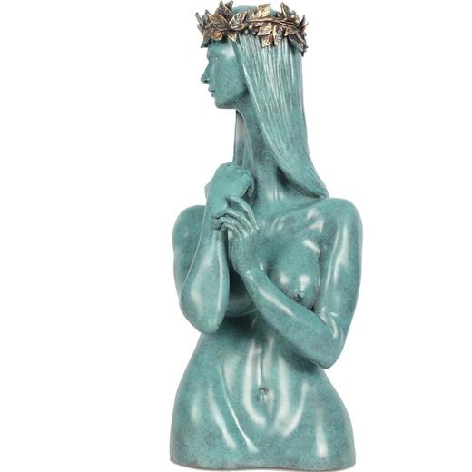 宇达青铜文化 限量12版  名家雕塑艺术品 《高等动物之叶冠女子》 作者：毛锎  高50cm 商品图1