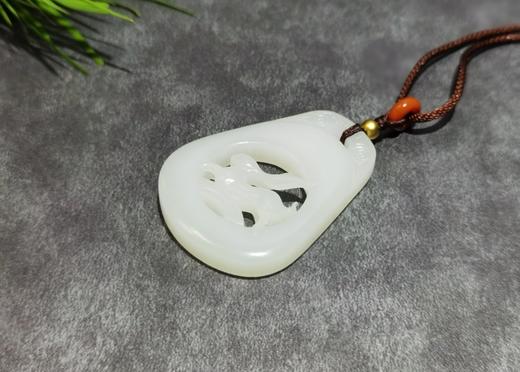 【御珠宫坊】羊脂白玉兔挂件 商品图2