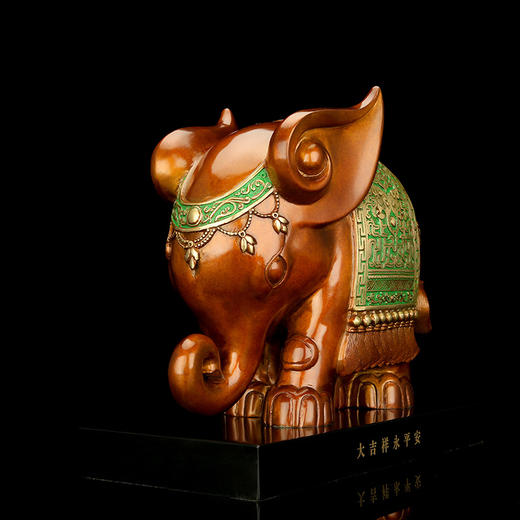 宇达青铜全铜摆件《大吉祥永平安》创意礼品 工艺品 家居摆件  高22cm 商品图3