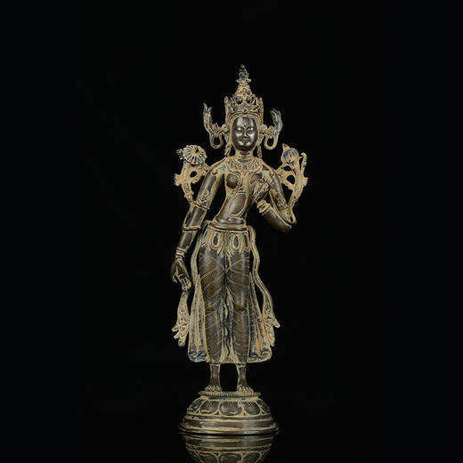 宇达青铜全铜摆件《铜莲花手观音立像》佛像 家居 装饰 工艺礼品 商品图1
