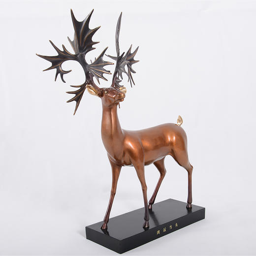 宇达青铜全铜摆件《鸿运当头》创意礼品 工艺品 家居摆件  高51cm 商品图1