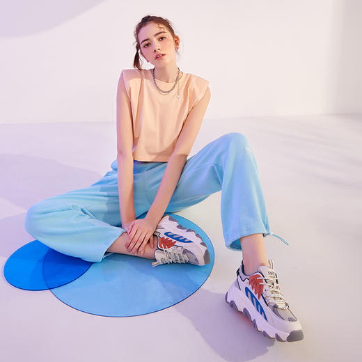 Safiya索菲娅森系枫叶老爹鞋2021真皮小虎牙运动鞋SF11112262 商品图2