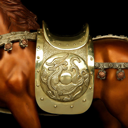 宇达青铜摆件 十二生肖马《马到成功》创意装饰 家居工艺摆件  高34.5cm 商品图4