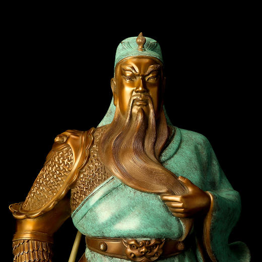 宇达青铜创意艺术礼品家居办公室装饰摆件《东方之神》关公铜像 商品图2