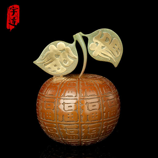 宇达青铜全铜摆件《平安福到》创意礼品 工艺品 家居摆件  高33.2cm 商品图0