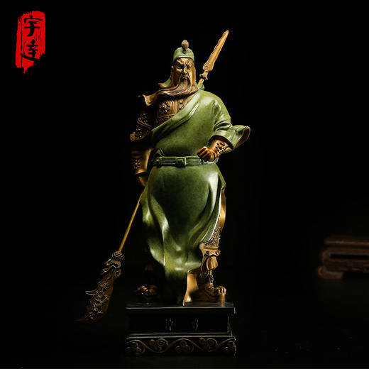宇达创意青铜艺术礼品 家居办公室装饰品《神勇》关公铜像摆件 商品图0