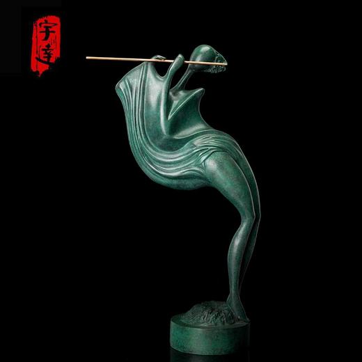 宇达青铜摆件 杨学军作品《空中飘散的笛音》限量99版 艺术摆件  高52cm 商品图0