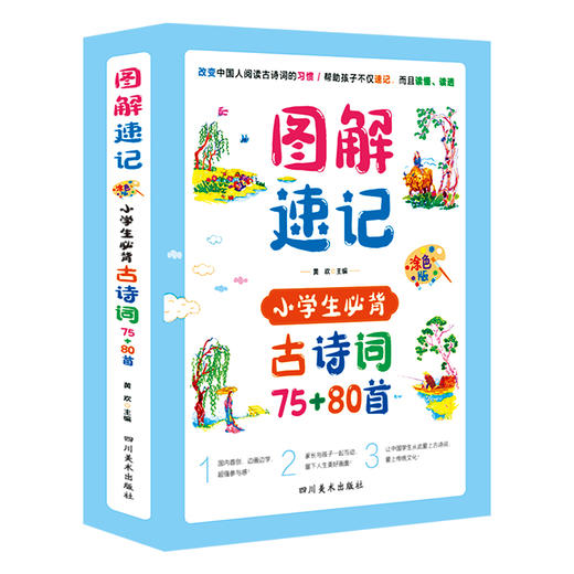 【适合5岁+】图解速记古诗词（全4册）赠168节古诗速记课  小学生语文古诗词75+80首 商品图0