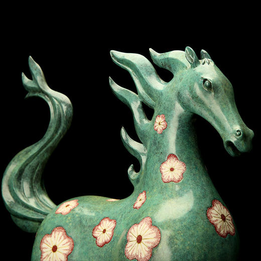 宇达青铜全铜马摆件《天马乘云》十二生肖 创意装饰 家居工艺摆件  高50.3cm 商品图4