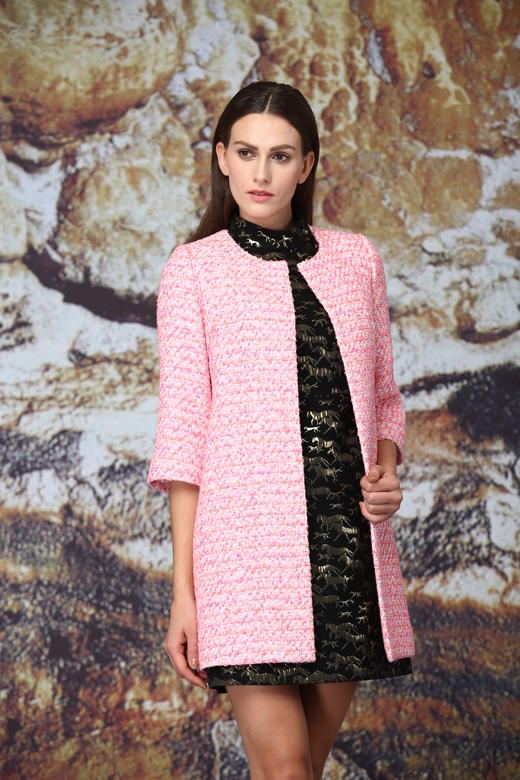 --【伯妮斯茵】171D082--粉色风衣--阿玛尔纳艺术--《神圣的艺术古埃及》 商品图1