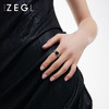 ZEGL925纯银复古玛瑙爱心戒指女小众设计时尚个性指环开口食指戒 商品缩略图2