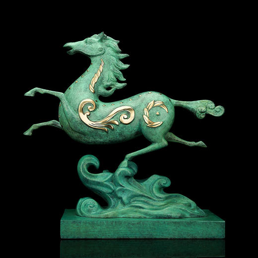 宇达青铜全铜马摆件《鹏程万里》家居工艺品 装饰品礼品 客厅摆件  高35.3cm 商品图2