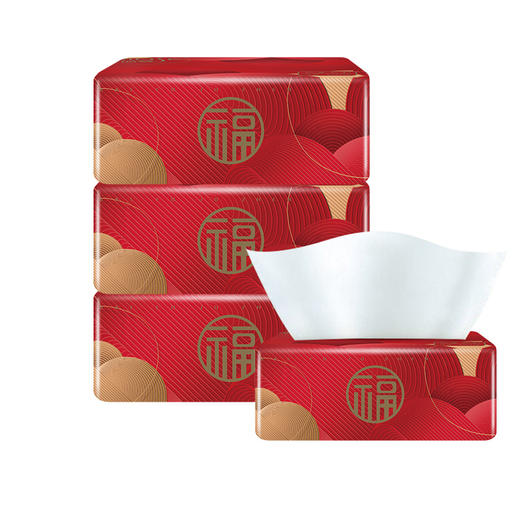 品萱 节庆装 喜庆 柔软抽纸3层120抽48包大箱装 3包*16提 商品图2