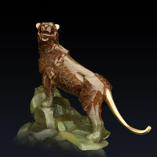 宇达青铜全铜虎摆件《虎威镇山》十二生肖 创意装饰 家居工艺摆件  高40cm 商品图4