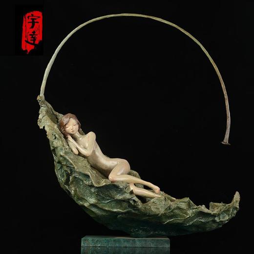 宇达青铜全铜摆件 李月作品《知心惟有月》限量8版 艺术装饰摆件  高67cm 商品图0