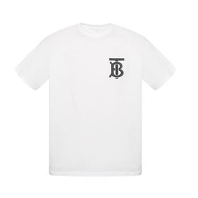 BURBERRY 巴宝莉 男士TB专属标识装饰印花棉质圆领短袖T恤 白色 8017485 A1464