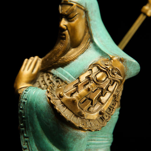 宇达青铜全铜摆件《关圣大帝》铜工艺品 创意 关公  家居装饰摆件 商品图4