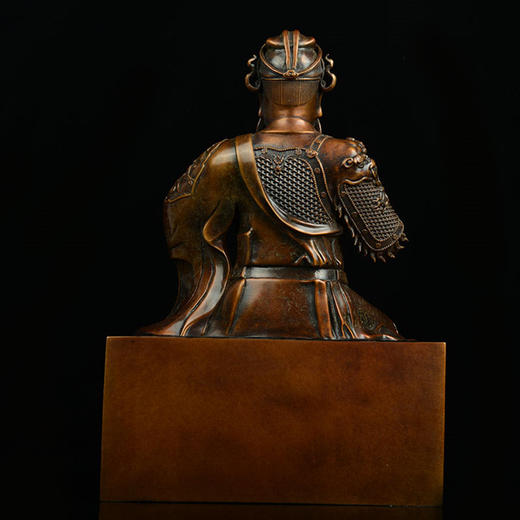 宇达新品明早期御制关公问鼎之作 《威武关公》工艺品关公铜像武财神青铜摆件 商品图3