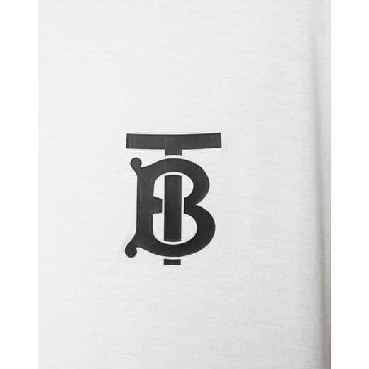 BURBERRY 巴宝莉 男士TB专属标识装饰印花棉质圆领短袖T恤 白色 8017485 A1464 商品图3