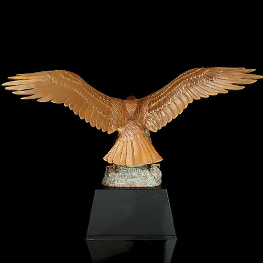 宇达青铜纯铜鹰摆件《鹰击长空》家居工艺品 饰品 仿复制国礼摆件 商品图2