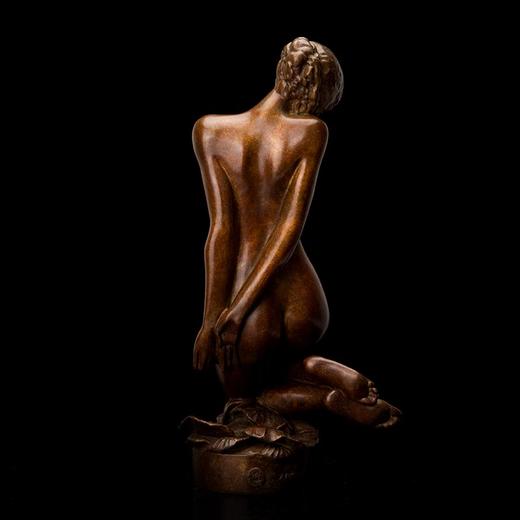 宇达青铜全铜摆件 魏小明作品《媚玉》限量99件 家居艺术装饰摆件  高40cm 商品图3