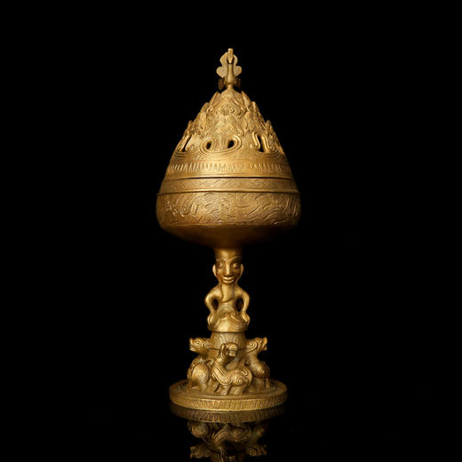 宇达高档纯铜礼品 家居收藏《博山炉》香炉艺术铜摆件 商品图0