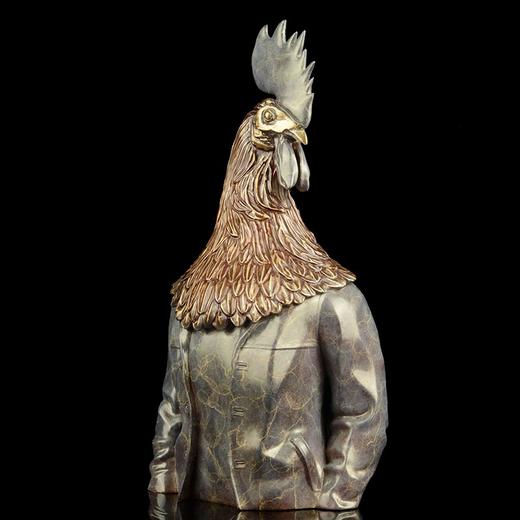 宇达青铜文化 限量12版  名家艺术品《高等动物之雄鸡先生》 作者：毛锎  高44cm 商品图1