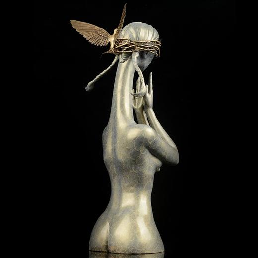 宇达青铜文化 限量12版 
 青铜雕塑艺术品《高等动物之静谧的丛林》 作者：毛锎  高52.2cm 商品图2