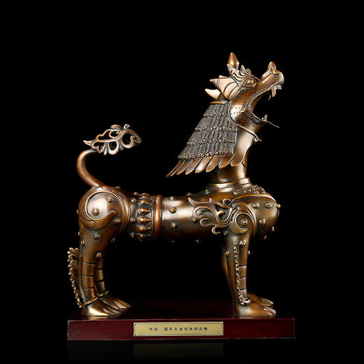 宇达青铜全铜摆件《吼狮》仿复制国礼 家居 装饰 工艺礼品 摆件 商品图2