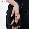 ZEGL925纯银复古玛瑙爱心戒指女小众设计时尚个性指环开口食指戒 商品缩略图3
