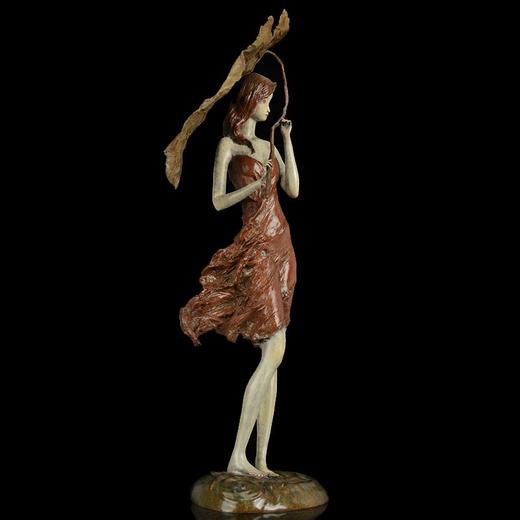 宇达青铜文化 限量8件 青铜雕塑艺术品《晚秋》 作者：李月  高69cm 商品图3