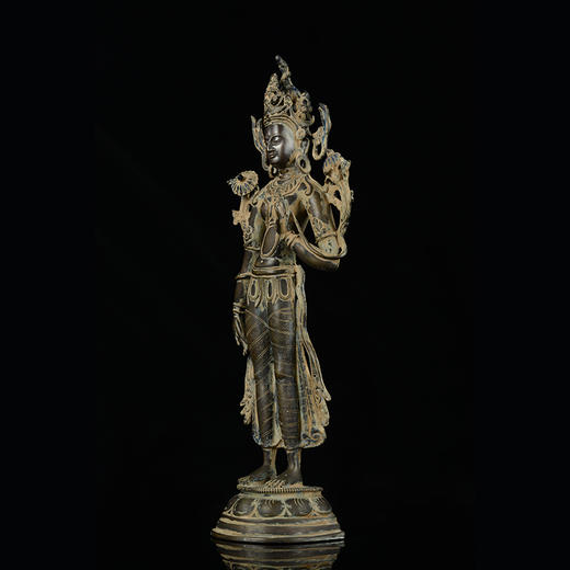 宇达青铜全铜摆件《铜莲花手观音立像》佛像 家居 装饰 工艺礼品 商品图2