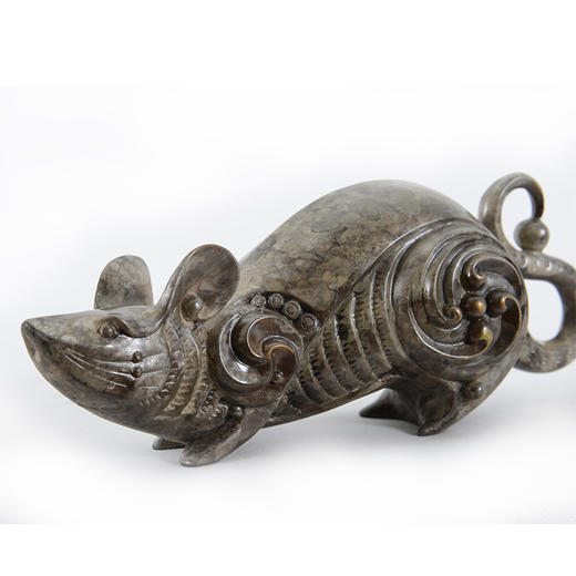 宇达青铜全铜鼠摆件《欢天喜地》鼠年 家居 艺术装饰摆件  高12cm 商品图4