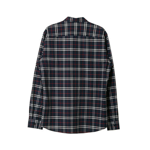 BURBERRY 巴宝莉 男士小号格纹弹力棉质长袖衬衫 8018640 A1960 商品图1