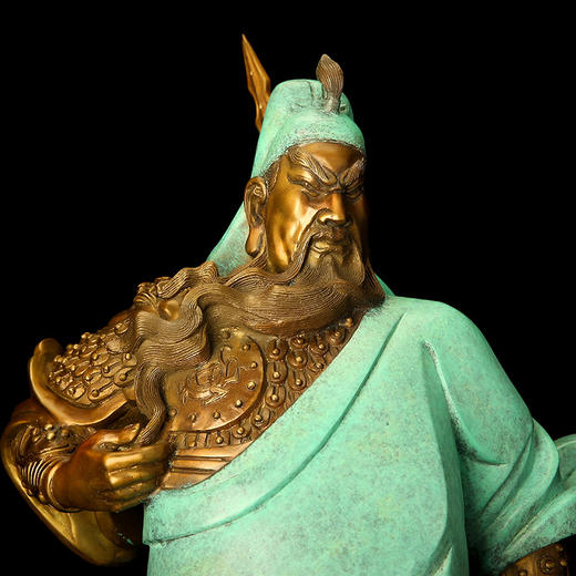 宇达青铜全铜摆件《浩气千秋》铜工艺品 关公礼品  家居装饰摆件 商品图4