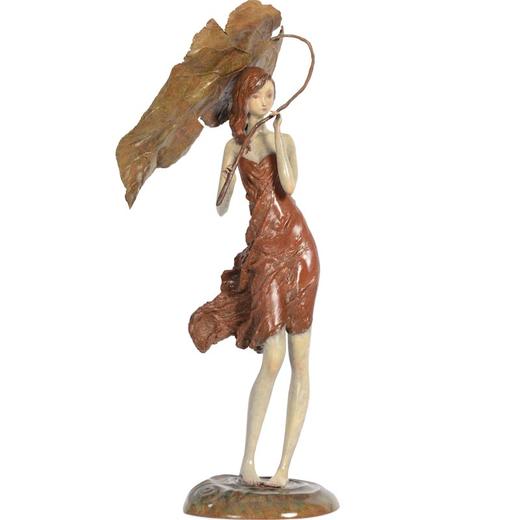 宇达青铜文化 限量8件 青铜雕塑艺术品《晚秋》 作者：李月  高69cm 商品图1