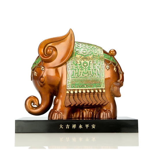 宇达青铜全铜摆件《大吉祥永平安》创意礼品 工艺品 家居摆件  高22cm 商品图1